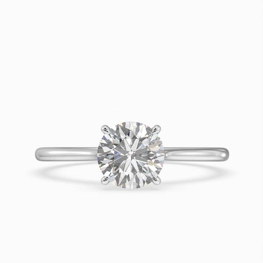 18k Gold 1 Carat D VVS1 Round Solitaire Engagement Ring Juliana