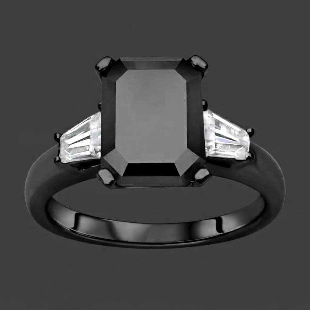 Black-diamond-emerald-black-gold-ring