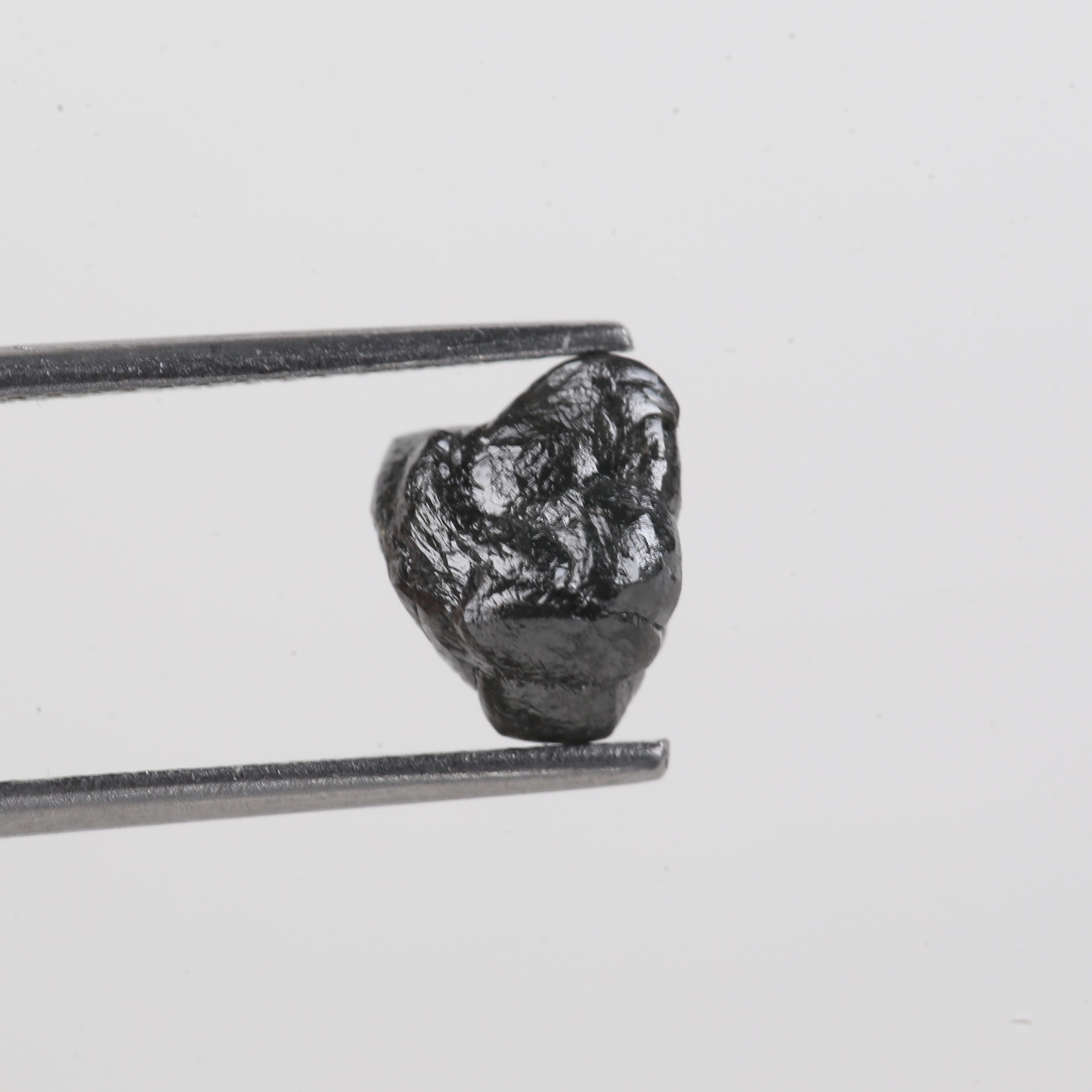 2.25 Carat Natural Rough Diamond Gray Black Raw Diamond 7.84 MM