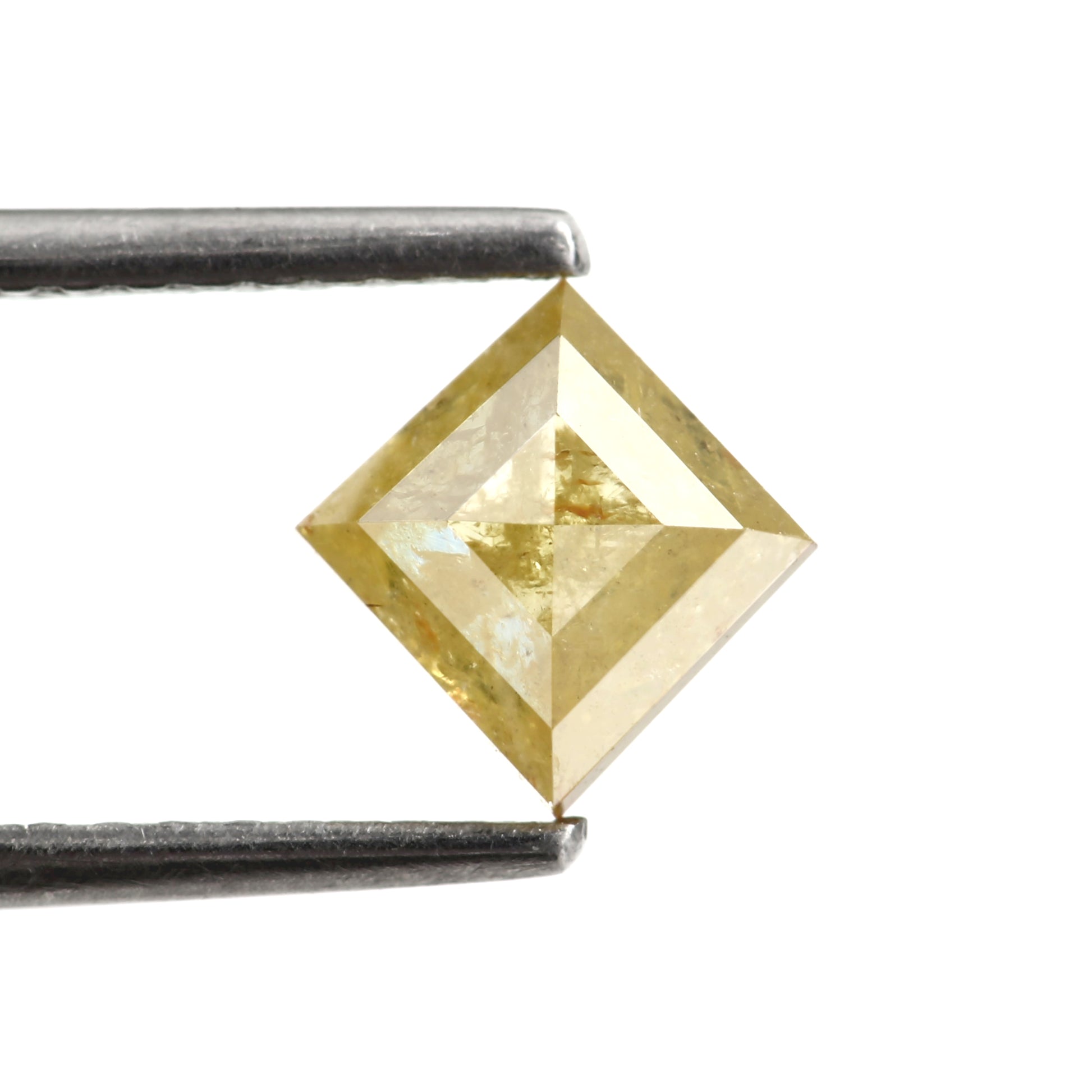 0.79 Carat 6.60 MM Natural Fancy Yellow Kite Cut Salt and Pepper Diamond - Blackdiamond