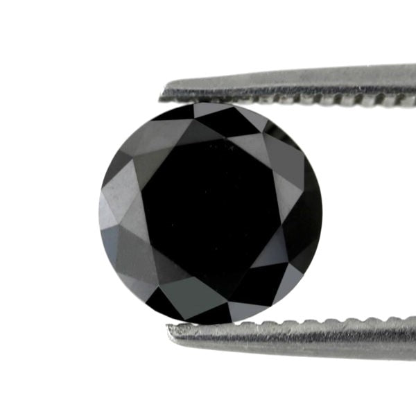 1.35 Carat Brilliant Cut Natural Loose Black Diamond In AAA Quality For Engagement Ring - Blackdiamond