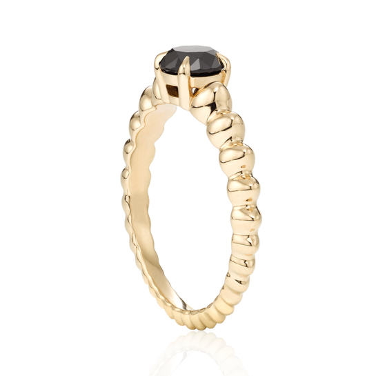 Rosario Black Diamond Ring 14k Black Gold Perfect Gift Your Loved Ones - Blackdiamond