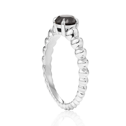 Rosario Black Diamond Ring 14k Rose Gold Gift For Her - Blackdiamond