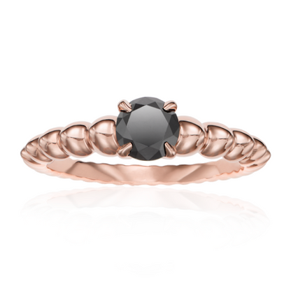 Rosario Black Diamond Ring 14k Black Gold Perfect Gift Your Loved Ones - Blackdiamond