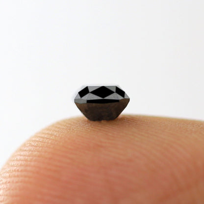 Asscher Shape Diamond 0.81 Carat Loose Natural Ethically Sourced Black Diamond For Custom Engagement - Blackdiamond