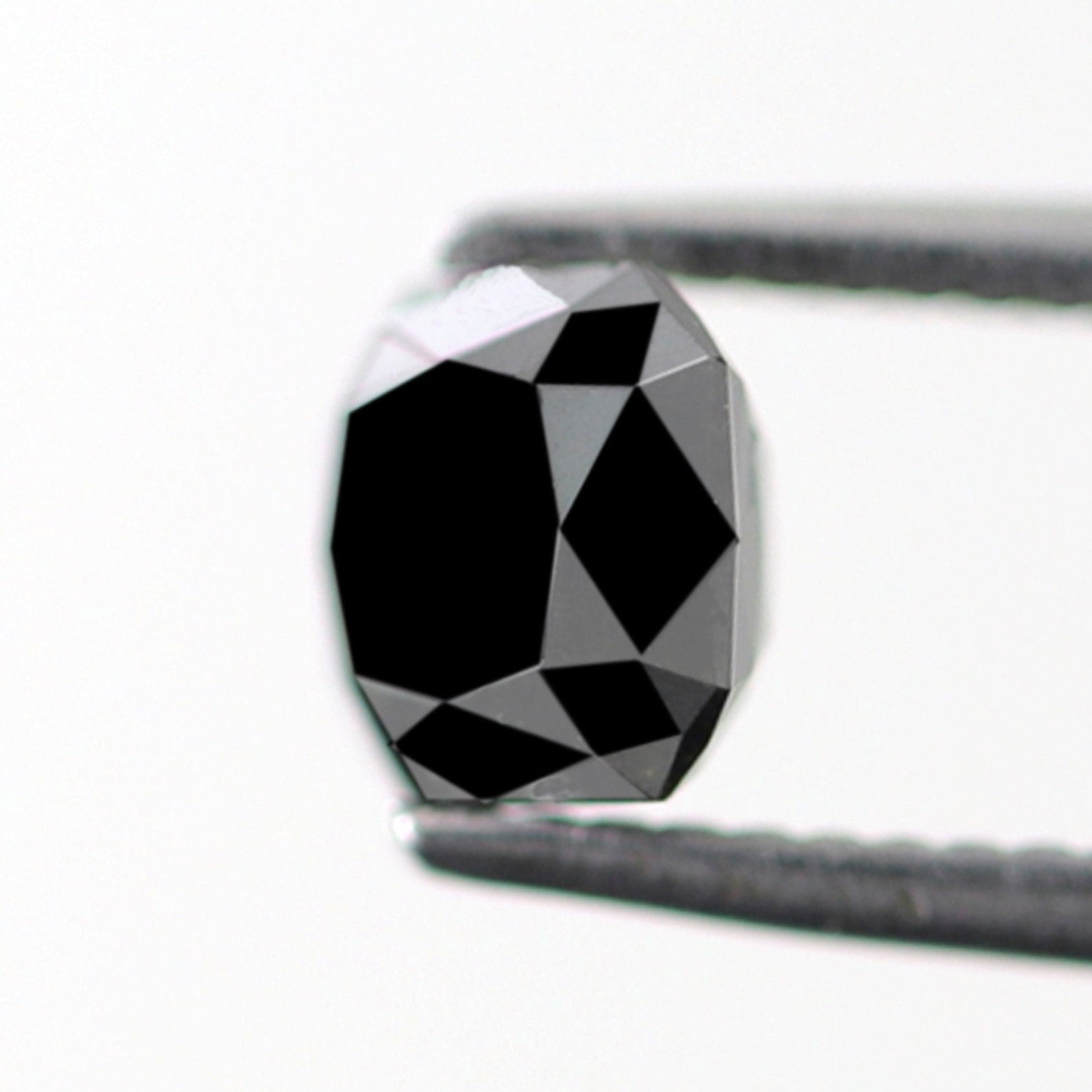 Asscher Shape Diamond 0.81 Carat Loose Natural Ethically Sourced Black Diamond For Custom Engagement - Blackdiamond