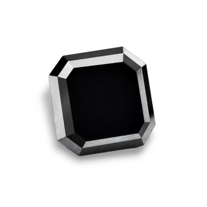 3 Carat Asscher Cut Black Diamond AAA Natural Earth-mined Conflict Free - Blackdiamond