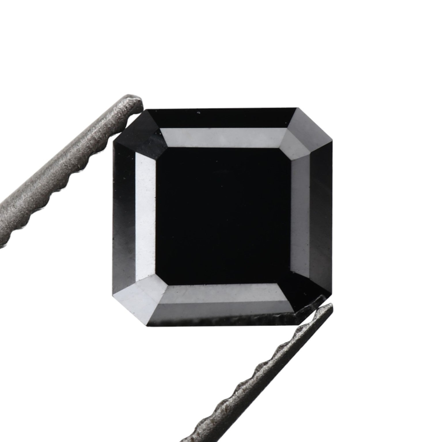 1.36 Carat 6.42 X 6.36 X 3.61 MM Loose Asscher Cut Natural Black Diamond - Blackdiamond