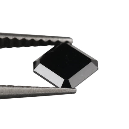 0.64 Carat 5 X 5 X 2.5 MM Asscher Cut Fancy Black Natural Loose Diamond - Blackdiamond