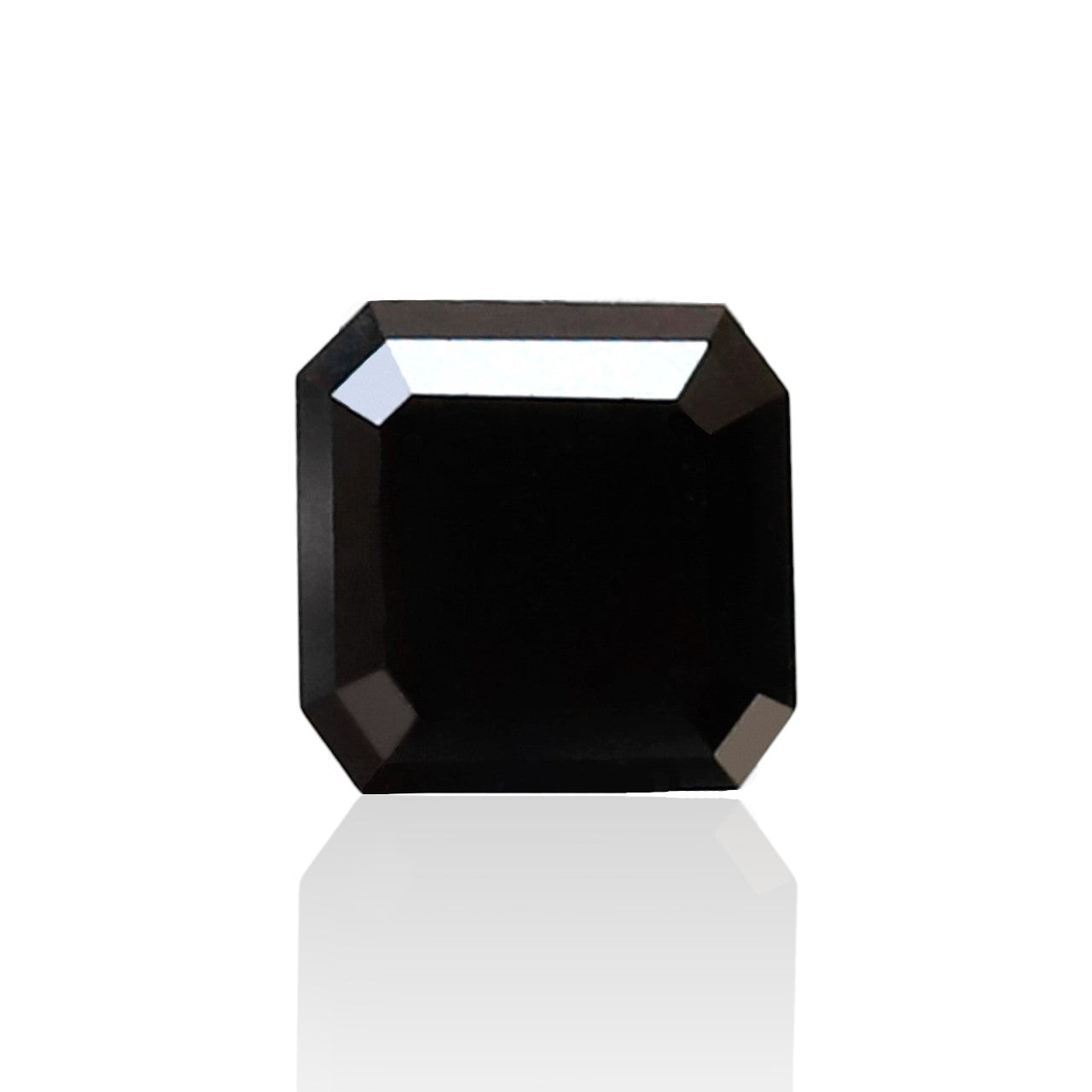 1.07 Carat Asscher Cut Black Diamonds AAA Quality Diamond 5 MM Loose Natural Black Color Diamond