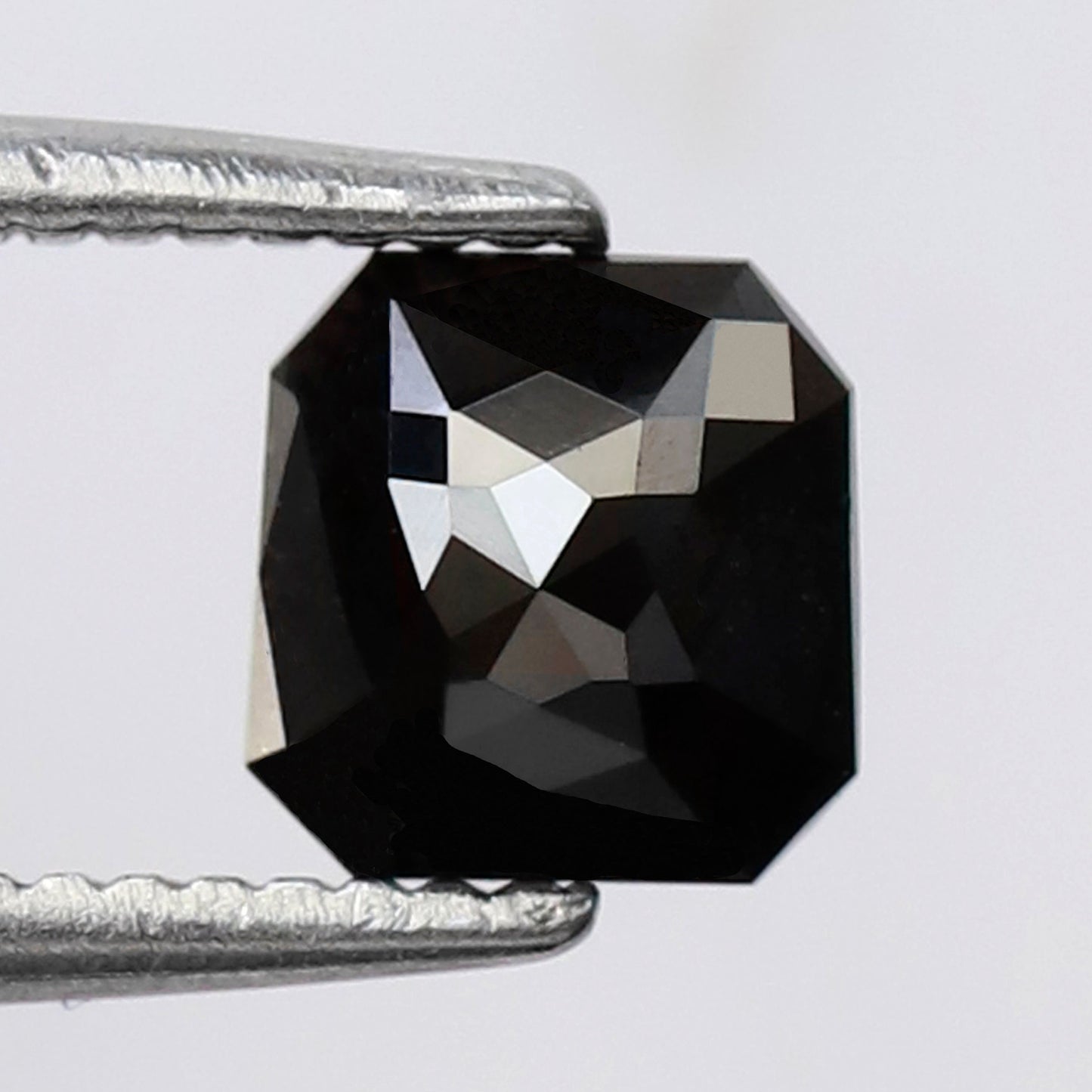 0.76 Carat Asscher Cut Black Diamond AAA Quality 5 MM Loose Natural Diamond - Blackdiamond