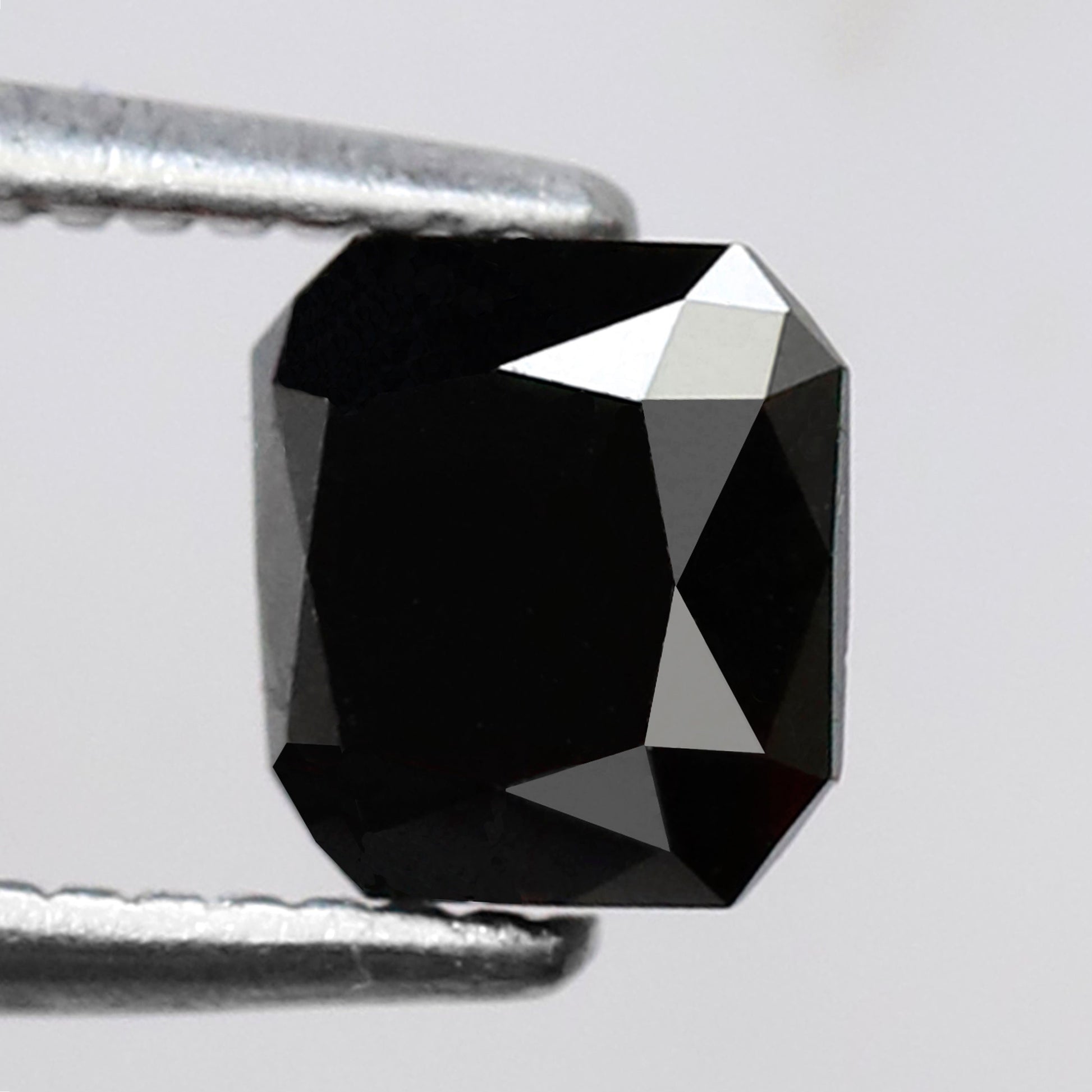 0.76 Carat Asscher Cut Black Diamond AAA Quality 5 MM Loose Natural Diamond - Blackdiamond