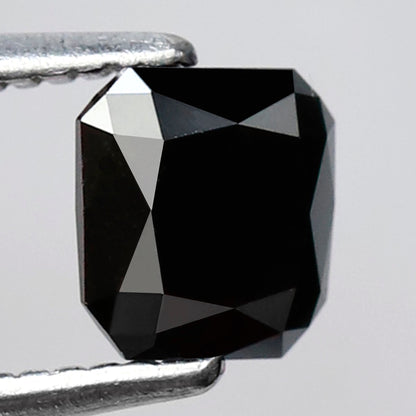 0.76 Carat Asscher Cut Black Diamond AAA Quality 5 MM Loose Natural Diamond - Blackdiamond