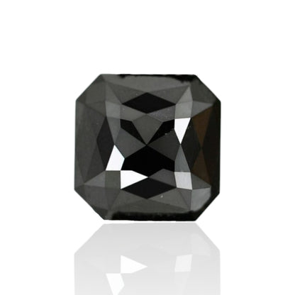 1.71 Carat Treated Black Natural Loose Asscher Cut Best Quality Diamond Perfect For Making Modern Design Diamond Ring