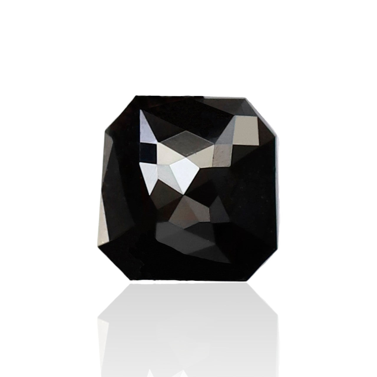 0.76 Carat Asscher Cut Black Diamond AAA Quality 5 MM Loose Natural Diamond