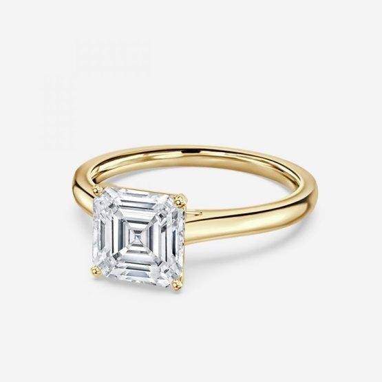 Brya Asscher Solitaire Engagement Ring 14K / 18K Solid Gold