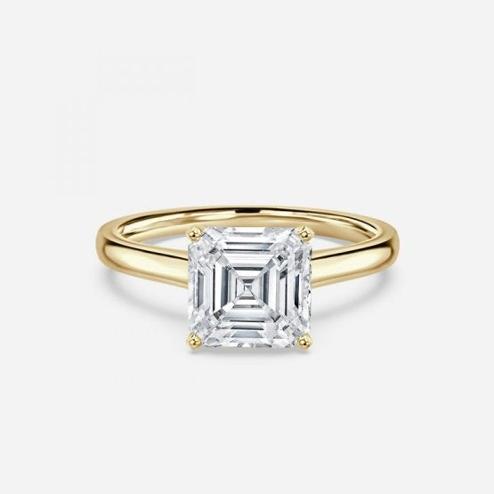 Brya Asscher Solitaire Engagement Ring 14K / 18K Solid Gold