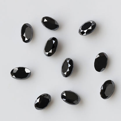 1.84 Carat 4 MM Brilliant Cut Black Diamond Natural Loose Oval Shape Diamond Lot For Jewelry Design - Blackdiamond