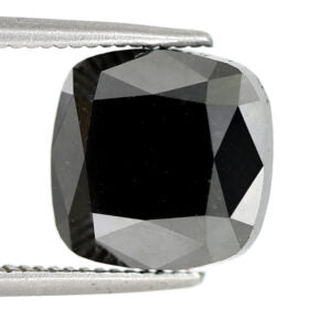 6 Carat Gorgeous Cushion Shape Black Diamond For Engagement Ring - Blackdiamond