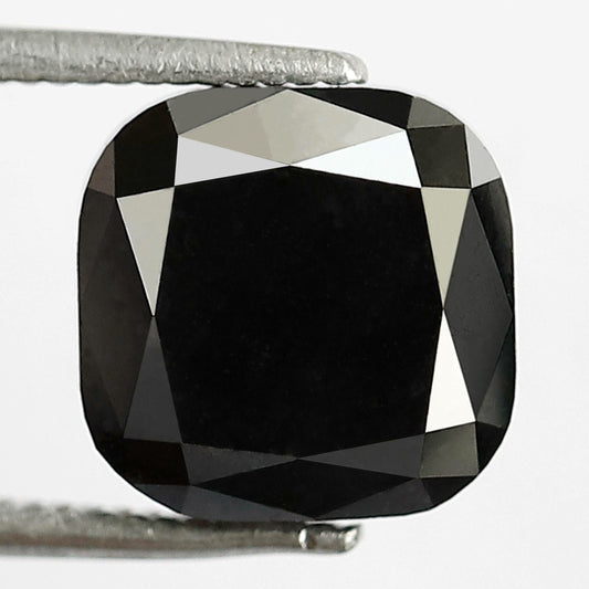 5.15 Carat Faceted Cushion 9 MM Full Cut Loose Diamond Perfect for Bridal Engagement Ring - Blackdiamond