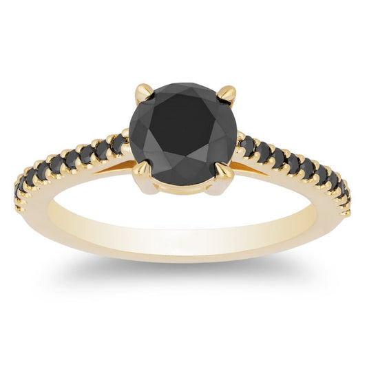The Tiffany Round Black Diamond Ring - Blackdiamond