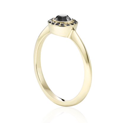 Ava Halo Black Diamond Ring - Blackdiamond