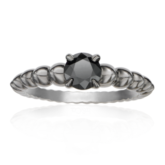 Rosario Black Diamond Ring 14k Black Gold Perfect Gift Your Loved Ones - Blackdiamond