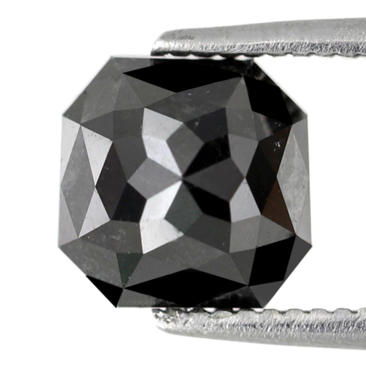 2.23 Carat Asscher Shape Diamond Black Color Diamond Loose Natural Diamond Heated Black Diamond Top Quality Diamond Natural Diamond - Blackdiamond