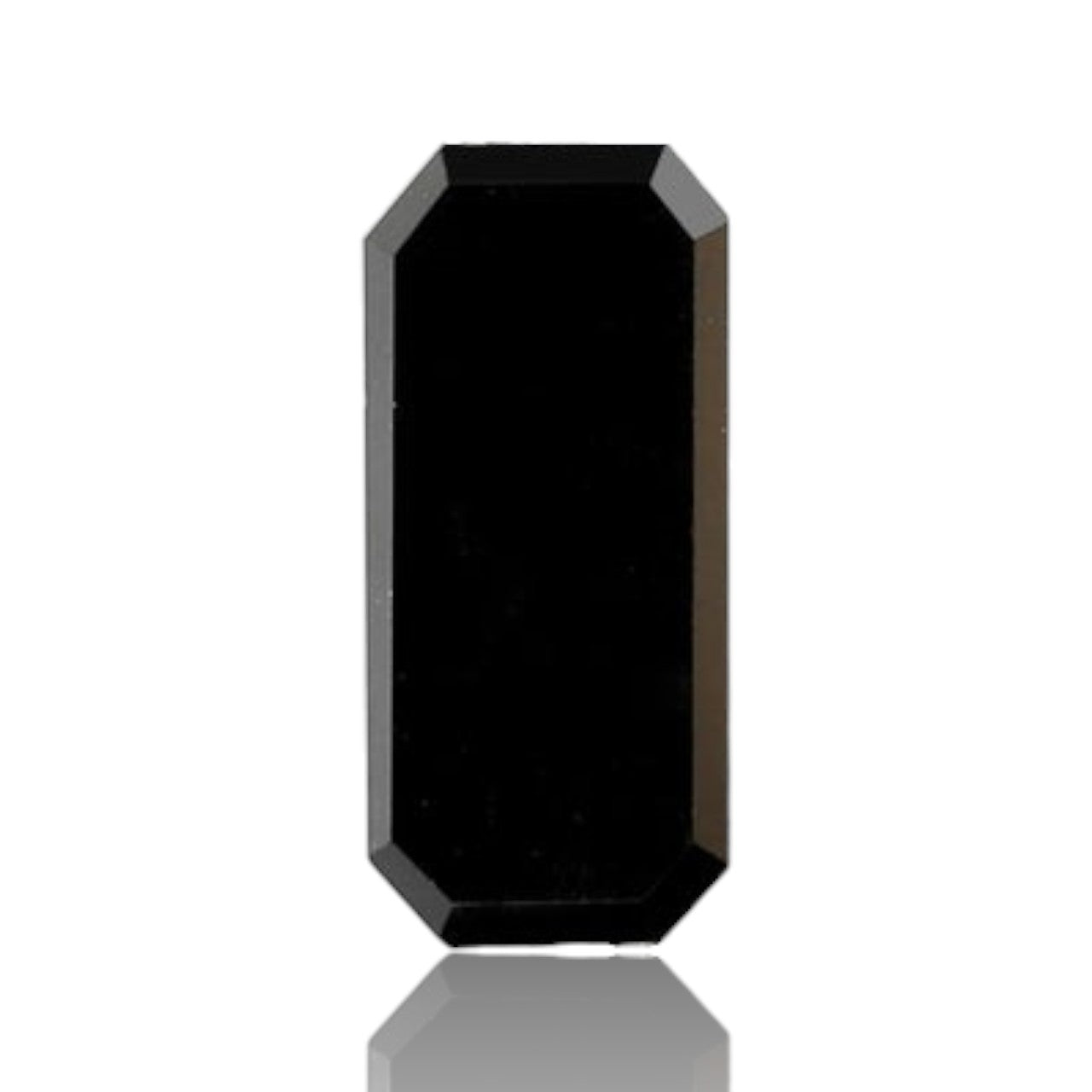0.89 Carat Elongated Emerald Cut Ethically Sourced Black Natural Diamond Ideal For Design Solitaire Pendant
