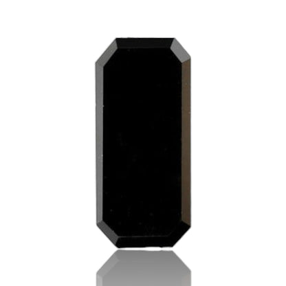 0.89 Carat Elongated Emerald Cut Ethically Sourced Black Natural Diamond Ideal For Design Solitaire Pendant