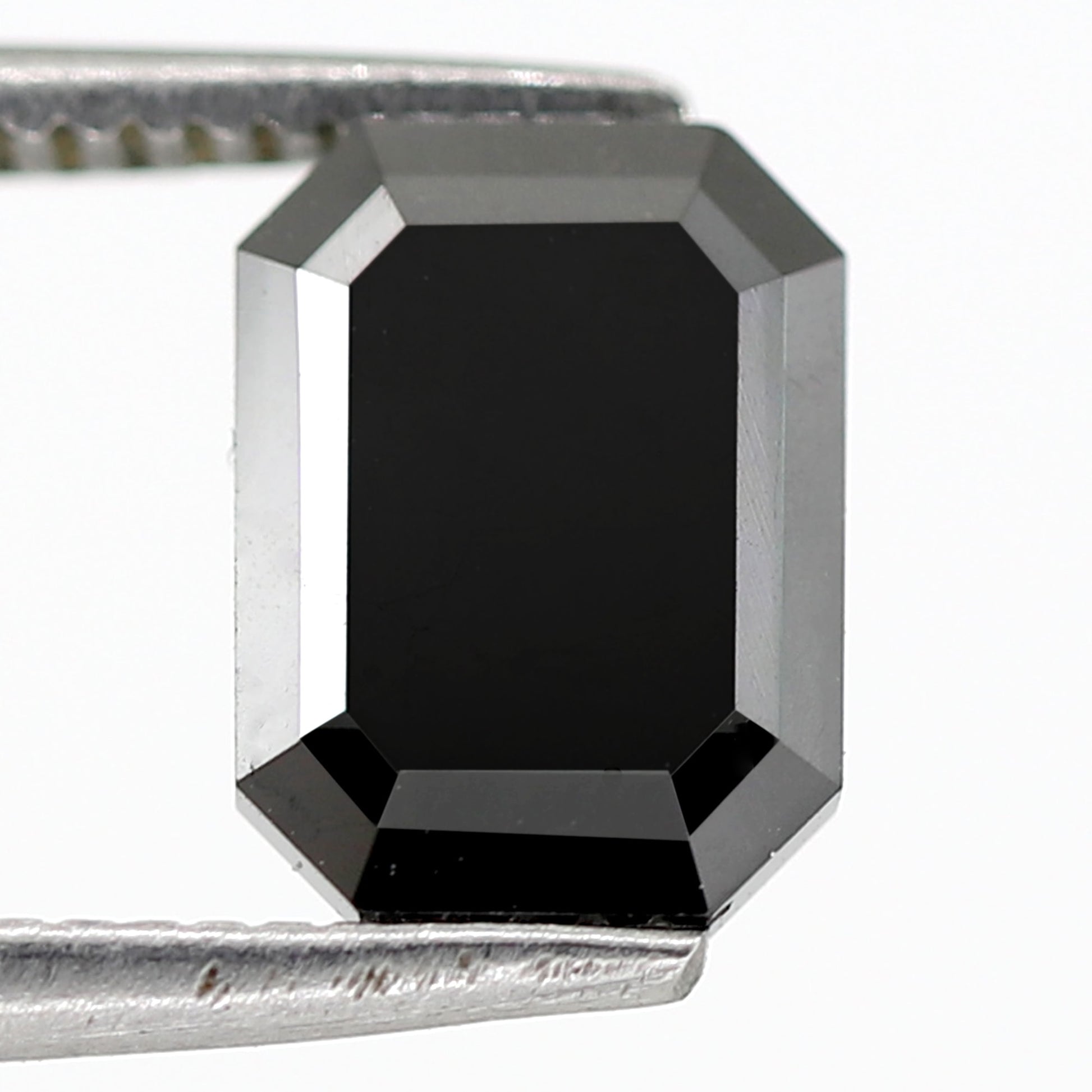 1.65 Carat Emerald Cut Ethically Sourced Black Natural Diamond For Design Solitaire Engagement Ring - Blackdiamond