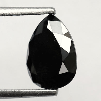 Pear Shape Black Diamond 1.52 Ct 8 MM Loose Natural Black Diamonds Engagement Ring - Blackdiamond