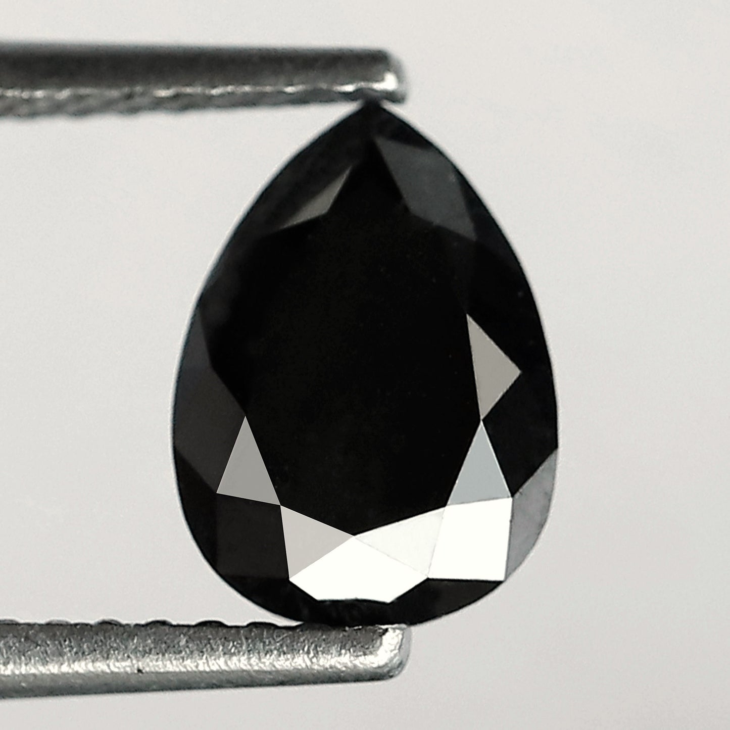 Pear Shape Black Diamond 1.52 Ct 8 MM Loose Natural Black Diamonds Engagement Ring - Blackdiamond