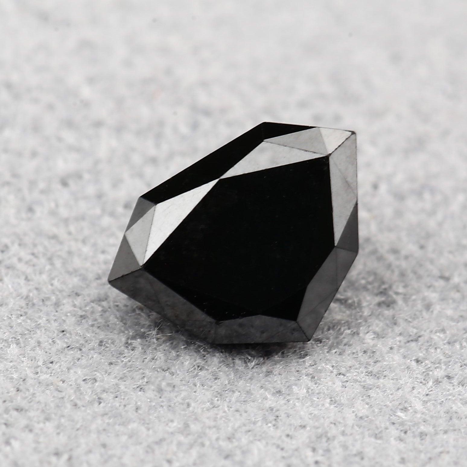 shield black diamond ring