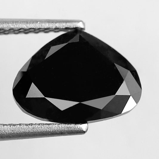 3.12 Carat 7 MM AAA Quality Natural Loose Diamond Pear Rose Cut Pear Shape Black Diamond Engagement Ring