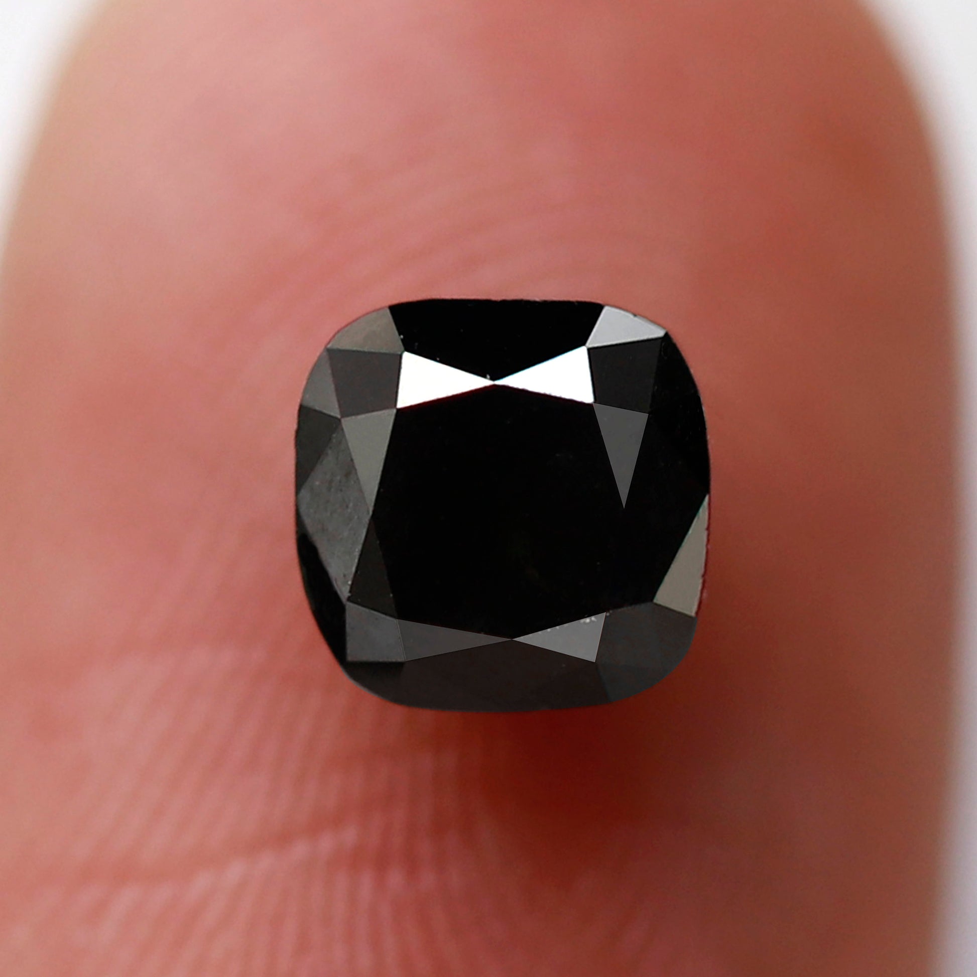 1.45 Carat Cushion Shape AAA Quality Diamonds 5 MM Loose Natural Black Diamond - Blackdiamond