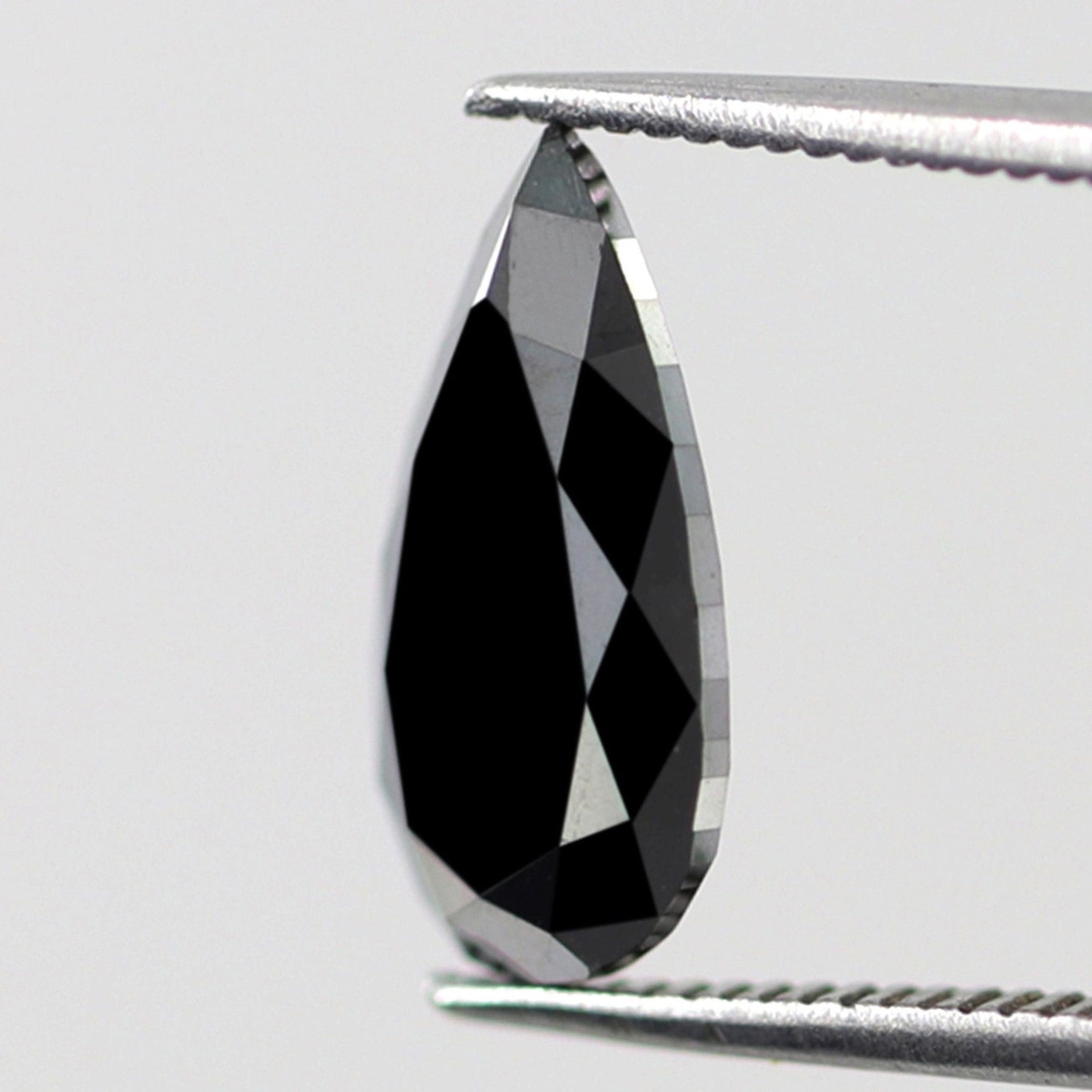 Elongated Pear Shape Diamond Heated Black Color 2.79 Carat Loose Natural Ethically Sourced AAA Quality Black Diamond Pendant - Blackdiamond