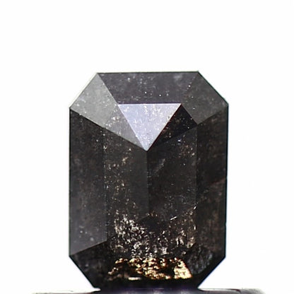 0.38 Carat 5.15 MM Natural Loose Black Emerald Salt and Pepper Diamond - Blackdiamond