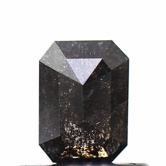 0.38 Carat 5.15 MM Natural Loose Black Emerald Salt and Pepper Diamond