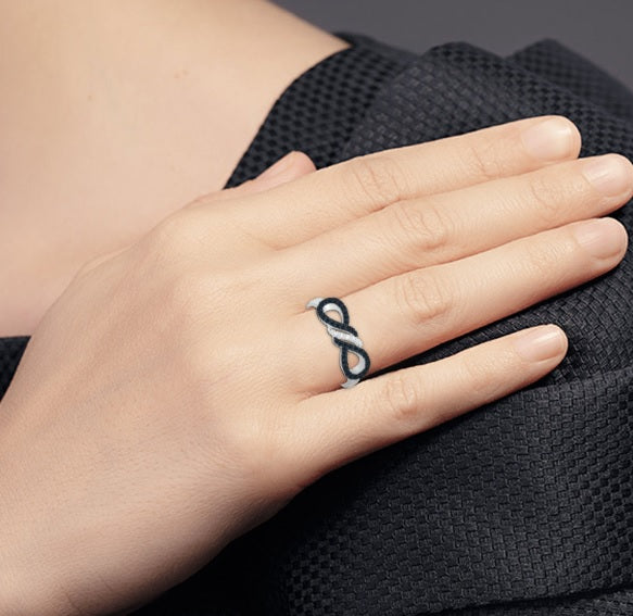 Black Diamond Infinity Ring 14K White Gold 1/5 ct tw - Blackdiamond
