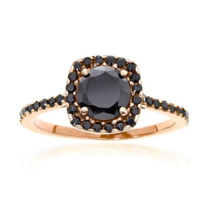 Halo Most Eternity Black Diamond Ring - Blackdiamond