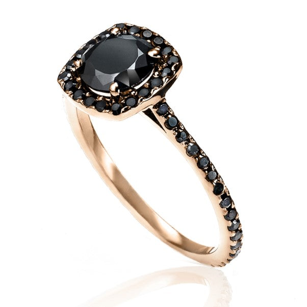 Halo Most Eternity Black Diamond Ring - Blackdiamond
