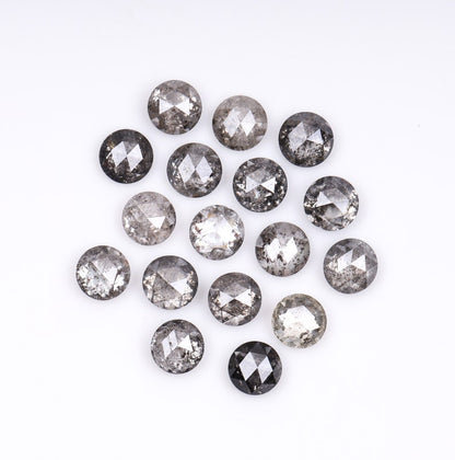 2.5 MM Salt Pepper Diamond Round Rose Cut Natural Loose Diamond