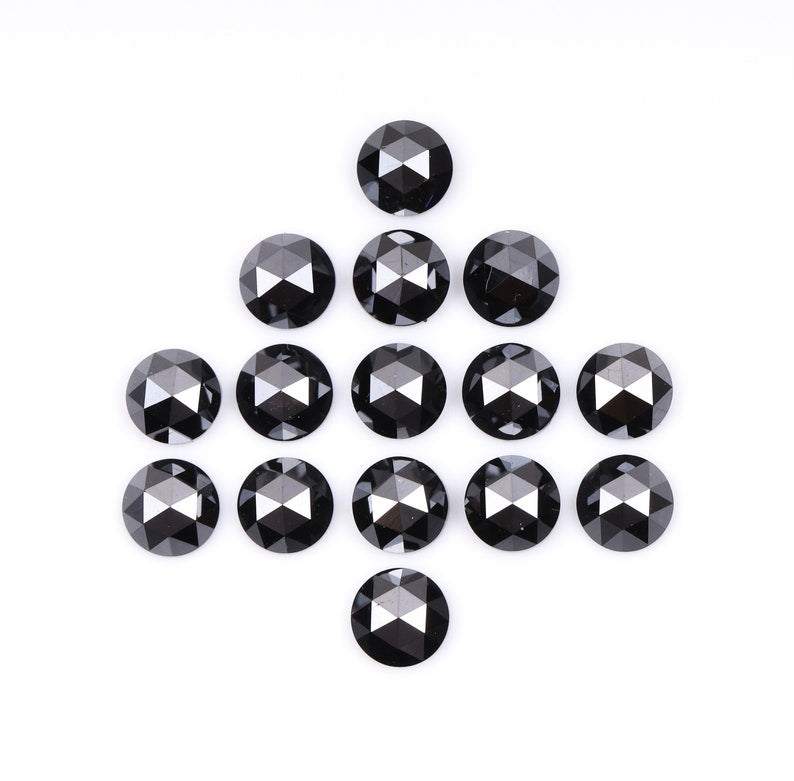 3 MM Enhanced Black Diamond Round Rose Cut Natural Loose Diamond