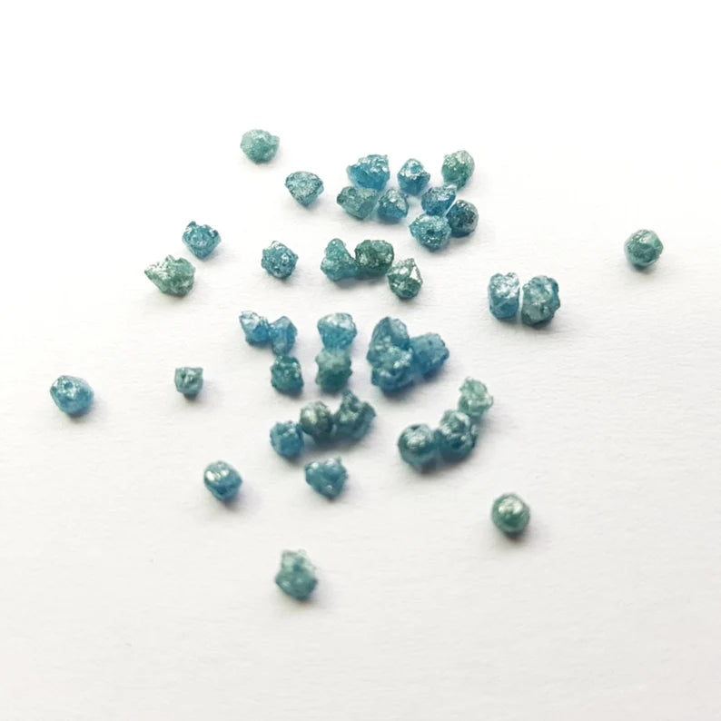 blue drilled diamond beads