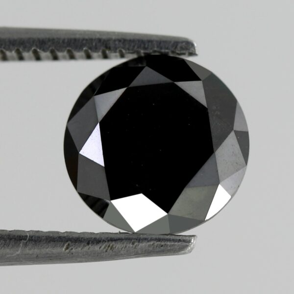 1.35 Carat Brilliant Cut Natural Loose Black Diamond In AAA Quality For Engagement Ring - Blackdiamond