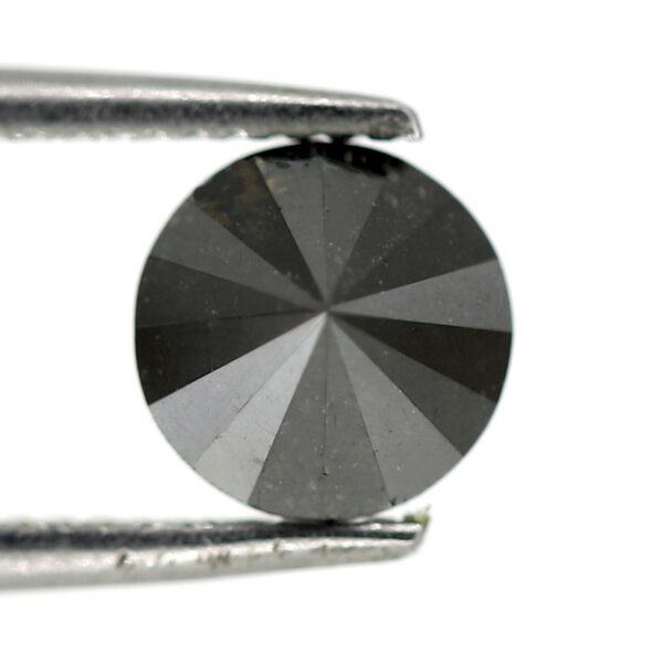 0.95 carat Round Brilliant Cut Fancy Natural Loose Black Diamond - Blackdiamond