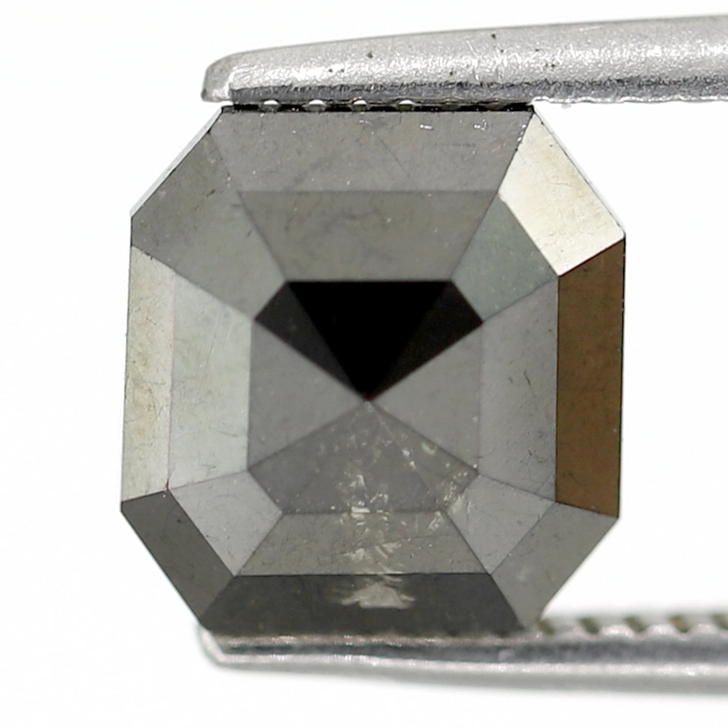 1.81 Carat Square Emerald Cut Ethically Sourced Black Diamond Ideal For Making Solitaire Diamond Ring Pendant