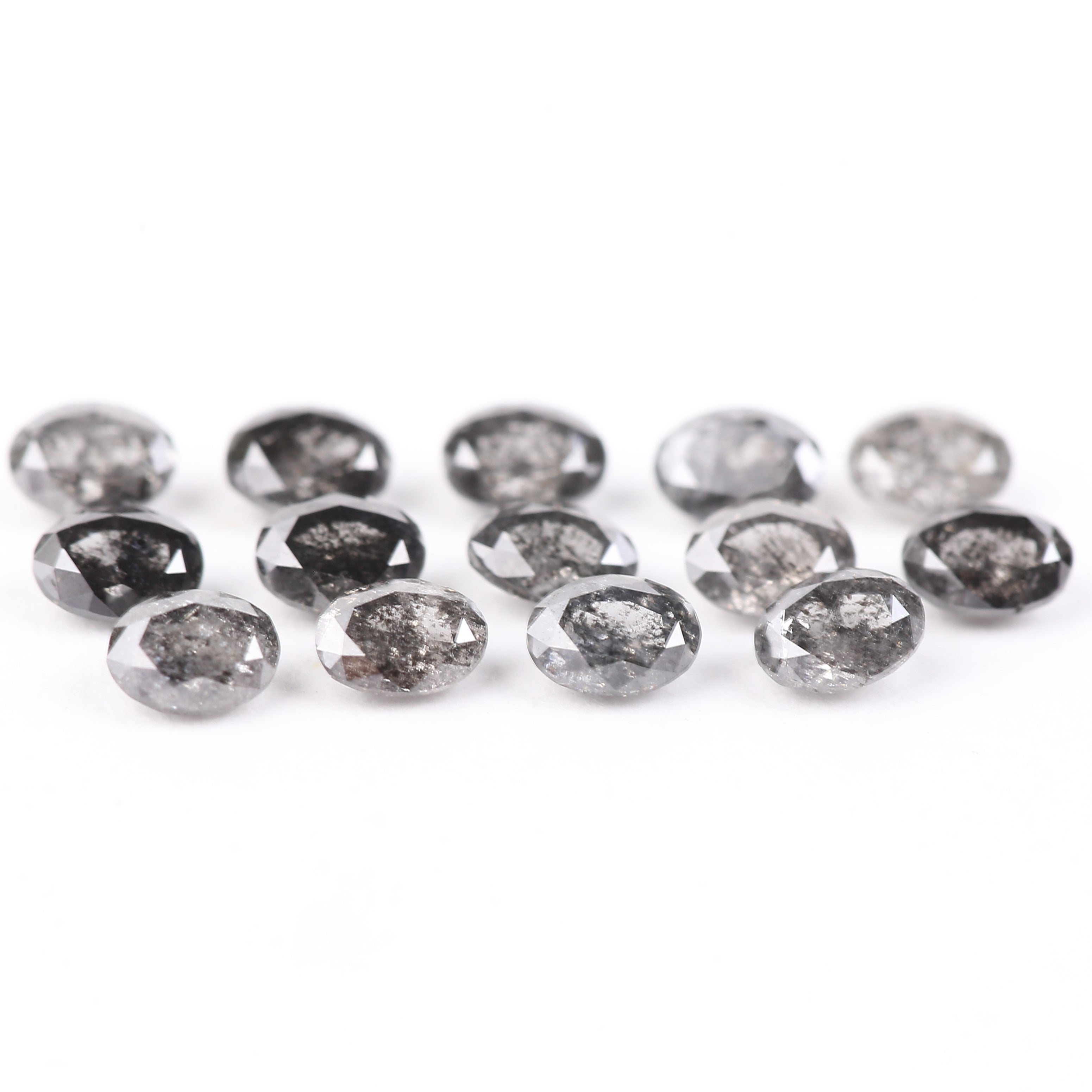 Loose fancy gray oval diamond with unique inclusions