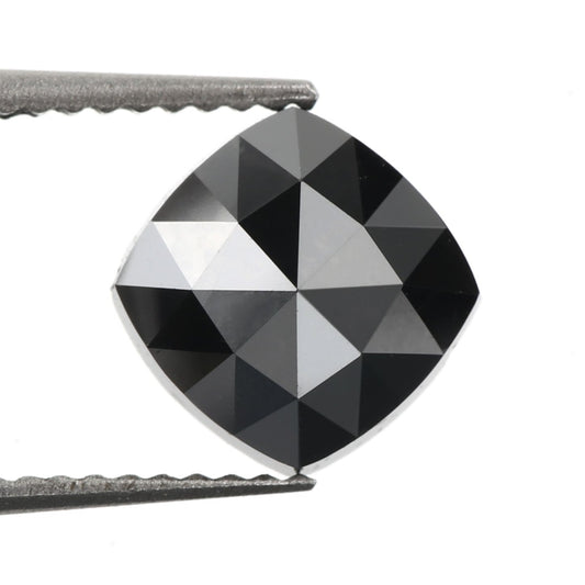 cushion black diamond rose cut